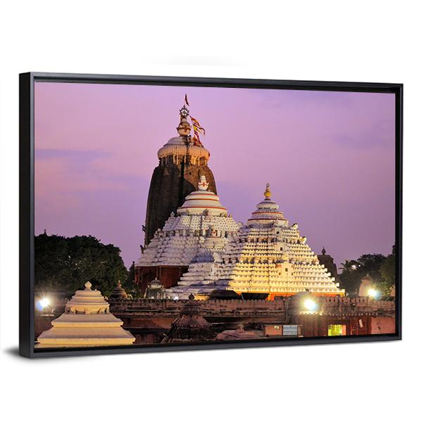 Jagannath Temple In India Canvas Wall Art-5 Horizontal-Gallery Wrap-22" x 12"-Tiaracle