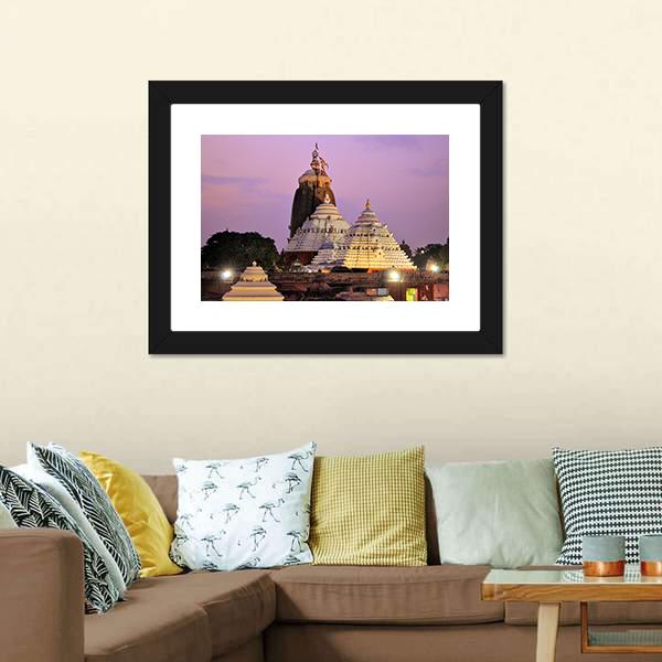 Jagannath Temple In India Canvas Wall Art-3 Horizontal-Gallery Wrap-25" x 16"-Tiaracle