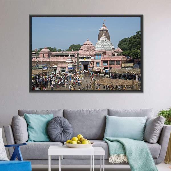 Jagannath Temple India Canvas Wall Art-5 Horizontal-Gallery Wrap-22" x 12"-Tiaracle