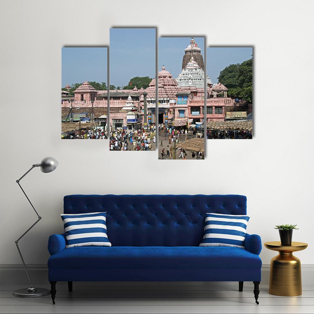 Jagannath Temple India Canvas Wall Art-4 Pop-Gallery Wrap-50" x 32"-Tiaracle