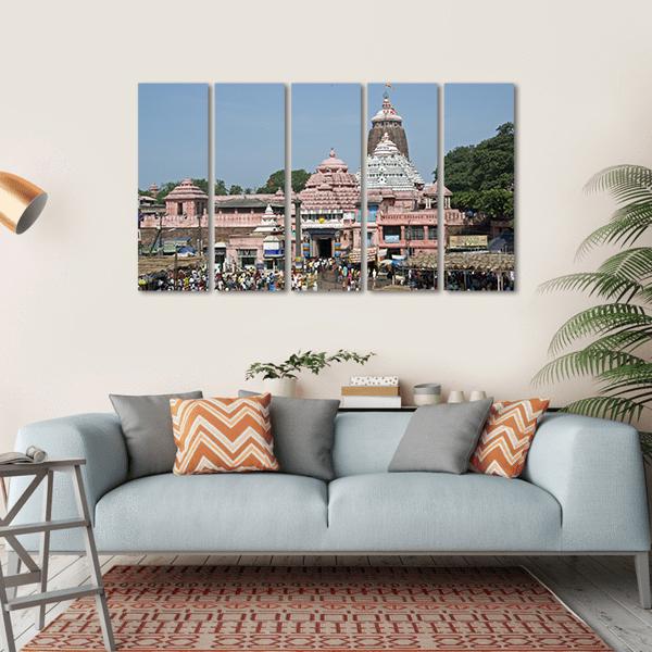Jagannath Temple India Canvas Wall Art-5 Horizontal-Gallery Wrap-22" x 12"-Tiaracle
