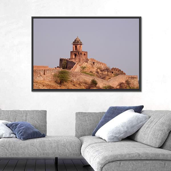 Jaigarh Fort Near Jaipur India Canvas Wall Art-1 Piece-Floating Frame-24" x 16"-Tiaracle
