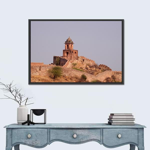 Jaigarh Fort Near Jaipur India Panoramic Canvas Wall Art-1 Piece-36" x 12"-Tiaracle