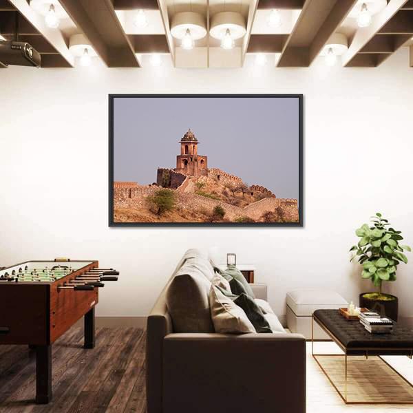 Jaigarh Fort Near Jaipur India Panoramic Canvas Wall Art-1 Piece-36" x 12"-Tiaracle