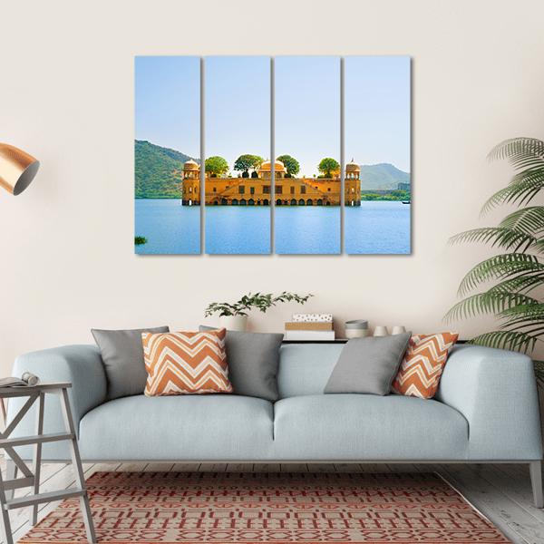 Jal Mahal Canvas Wall Art-4 Horizontal-Gallery Wrap-34" x 24"-Tiaracle