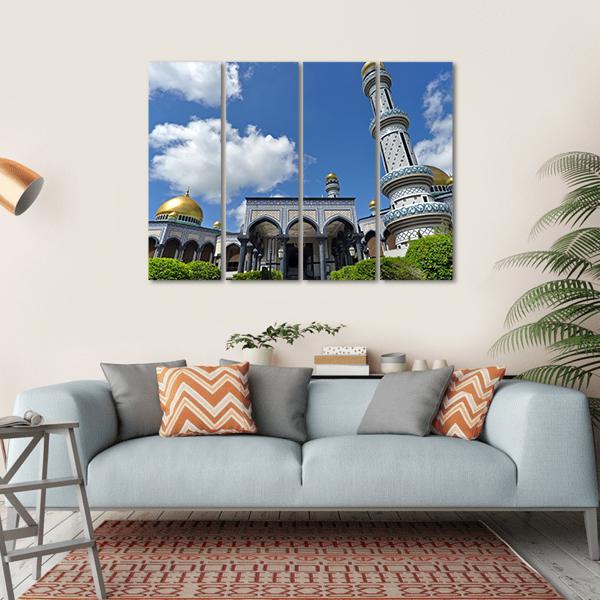 Jame Asr Mosque Canvas Wall Art-4 Horizontal-Gallery Wrap-34" x 24"-Tiaracle