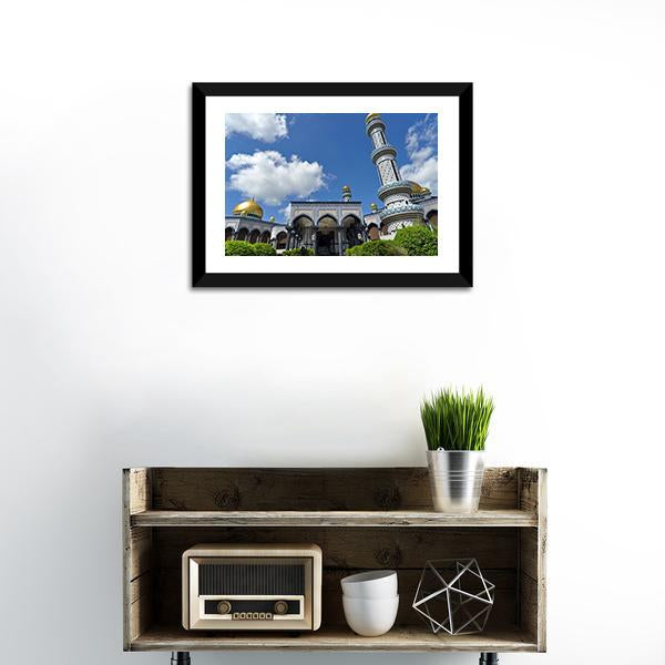 Jame Asr Mosque Canvas Wall Art-1 Piece-Framed Print-20" x 16"-Tiaracle