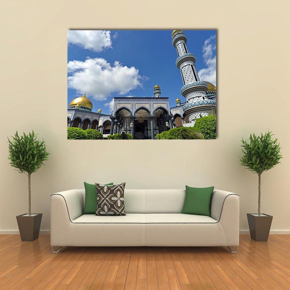 Jame Asr Mosque Canvas Wall Art-1 Piece-Gallery Wrap-48" x 32"-Tiaracle