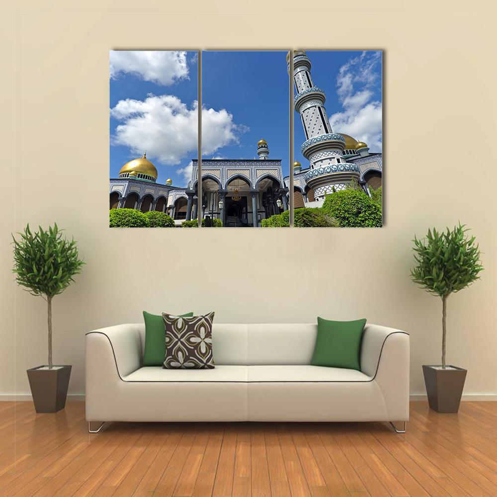 Jame Asr Mosque Canvas Wall Art-3 Horizontal-Gallery Wrap-37" x 24"-Tiaracle