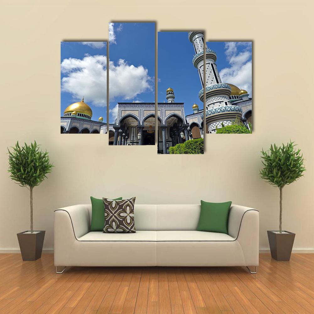 Jame Asr Mosque Canvas Wall Art-4 Pop-Gallery Wrap-50" x 32"-Tiaracle