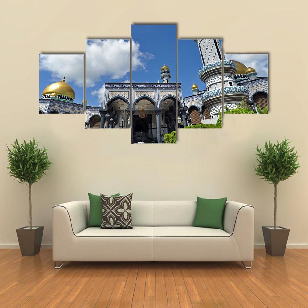 Jame Asr Mosque Canvas Wall Art-5 Star-Gallery Wrap-62" x 32"-Tiaracle