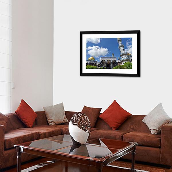 Jame Asr Mosque Canvas Wall Art-3 Horizontal-Gallery Wrap-25" x 16"-Tiaracle