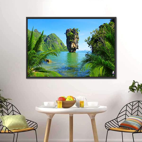 James Bond Island Canvas Wall Art-5 Horizontal-Gallery Wrap-22" x 12"-Tiaracle