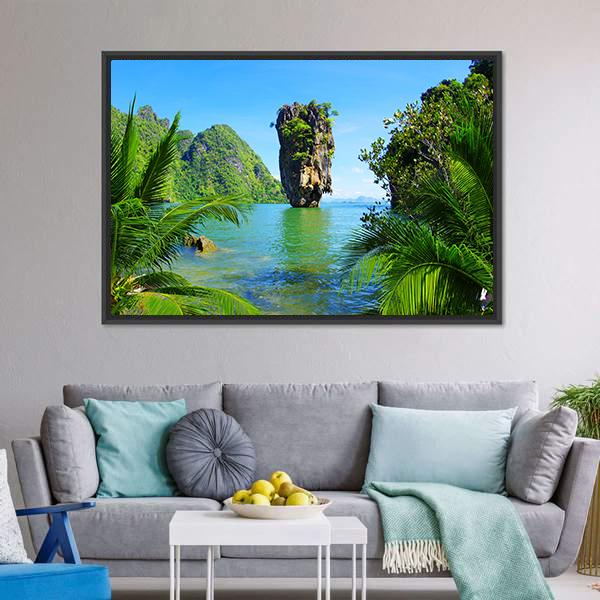 James Bond Island Canvas Wall Art-3 Horizontal-Gallery Wrap-25" x 16"-Tiaracle