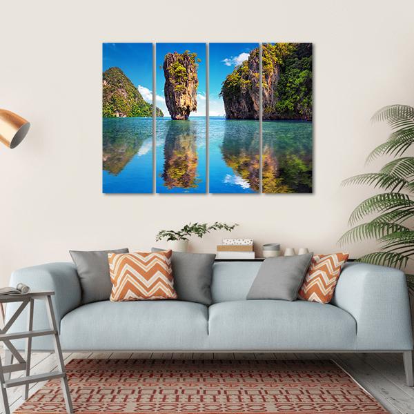 James Bond Island Thailand Canvas Wall Art-4 Horizontal-Gallery Wrap-34" x 24"-Tiaracle