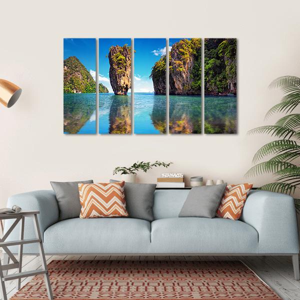 James Bond Island Thailand Canvas Wall Art-5 Horizontal-Gallery Wrap-22" x 12"-Tiaracle