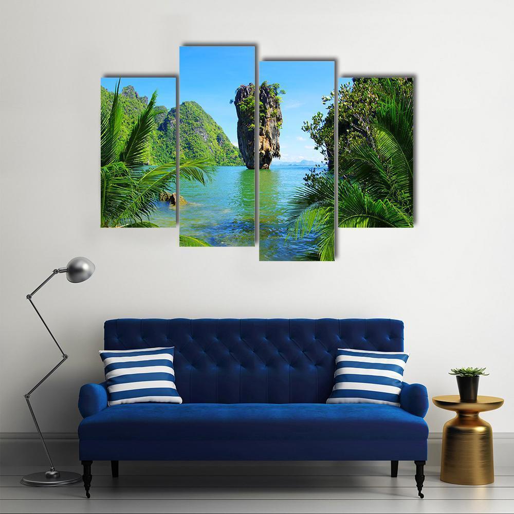 James Bond Island Canvas Wall Art-4 Pop-Gallery Wrap-50" x 32"-Tiaracle