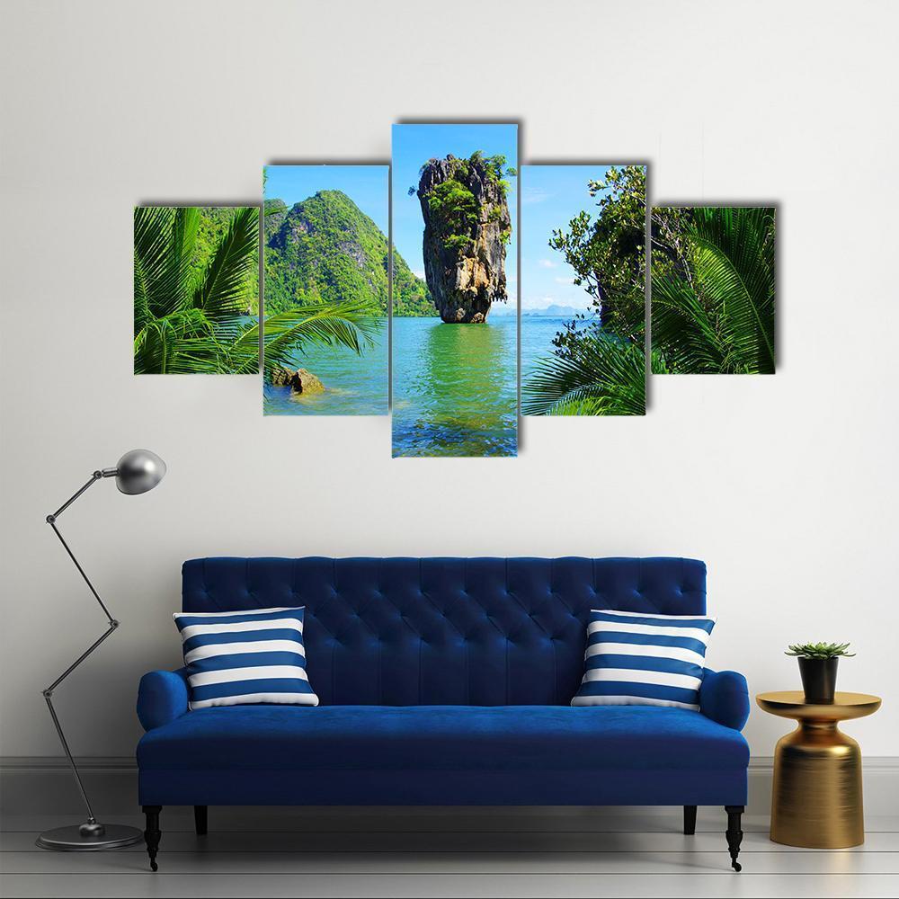 James Bond Island Canvas Wall Art-5 Star-Gallery Wrap-62" x 32"-Tiaracle