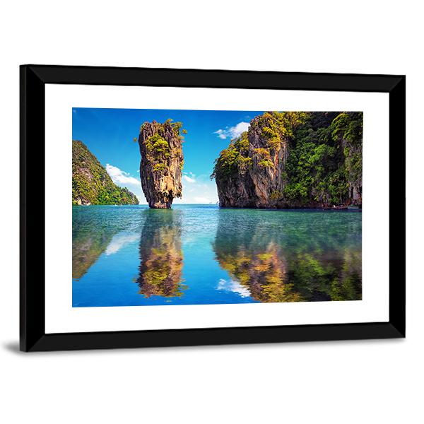 James Bond Island Thailand Canvas Wall Art-3 Horizontal-Gallery Wrap-25" x 16"-Tiaracle