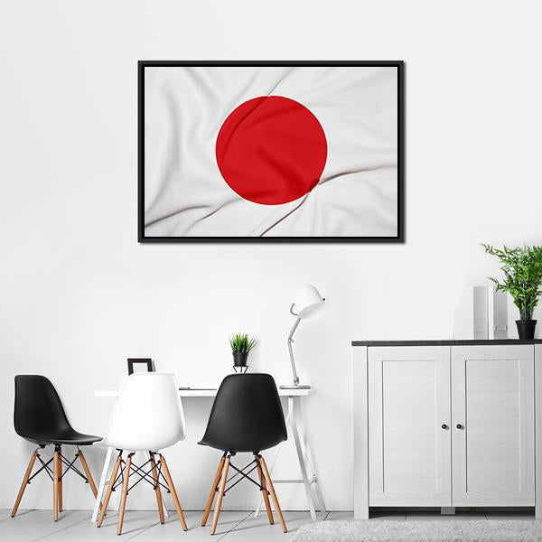 Japan Flag Canvas Wall Art-3 Horizontal-Gallery Wrap-25" x 16"-Tiaracle