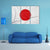 Japan Flag Canvas Wall Art-5 Star-Gallery Wrap-62" x 32"-Tiaracle
