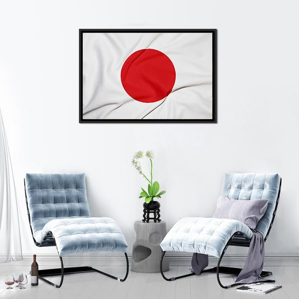 Japan Flag Canvas Wall Art-5 Horizontal-Gallery Wrap-22" x 12"-Tiaracle