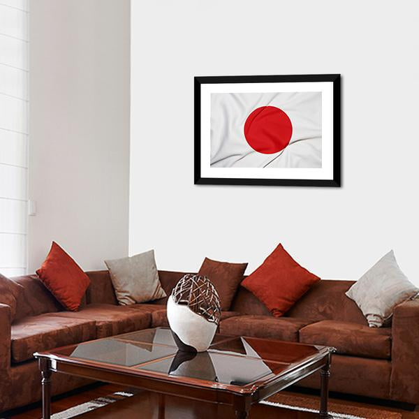 Japan Flag Canvas Wall Art-5 Horizontal-Gallery Wrap-22" x 12"-Tiaracle