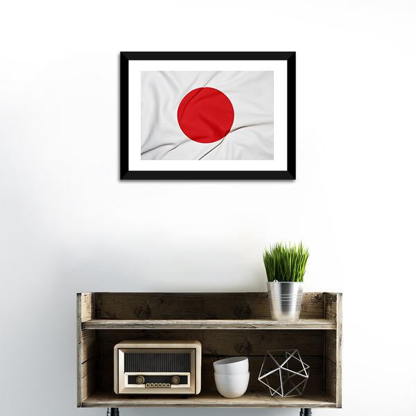 Japan Flag Canvas Wall Art-1 Piece-Framed Print-20" x 16"-Tiaracle