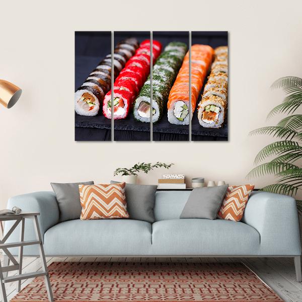 Japanese Cuisine Canvas Wall Art-4 Horizontal-Gallery Wrap-34" x 24"-Tiaracle