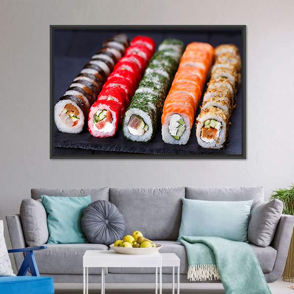 Japanese Cuisine Canvas Wall Art-3 Horizontal-Gallery Wrap-25&quot; x 16&quot;-Tiaracle