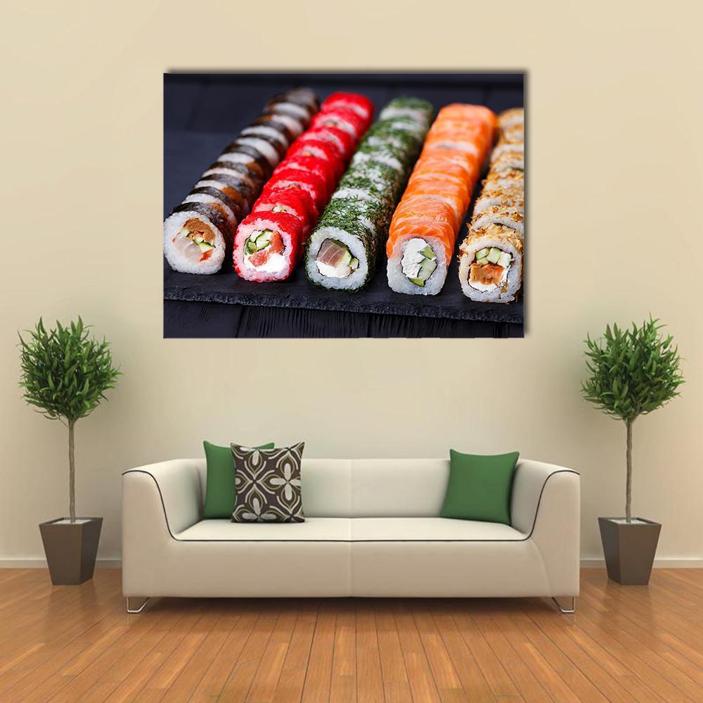 Japanese Cuisine Canvas Wall Art-1 Piece-Gallery Wrap-48" x 32"-Tiaracle