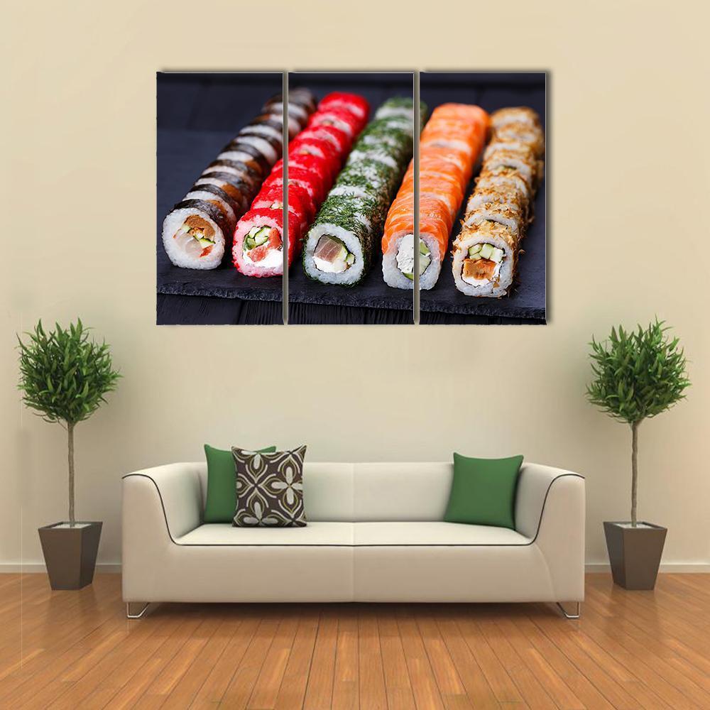 Japanese Cuisine Canvas Wall Art-3 Horizontal-Gallery Wrap-37" x 24"-Tiaracle