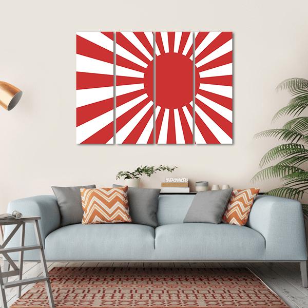 Japanese Flag Canvas Wall Art-4 Horizontal-Gallery Wrap-34" x 24"-Tiaracle