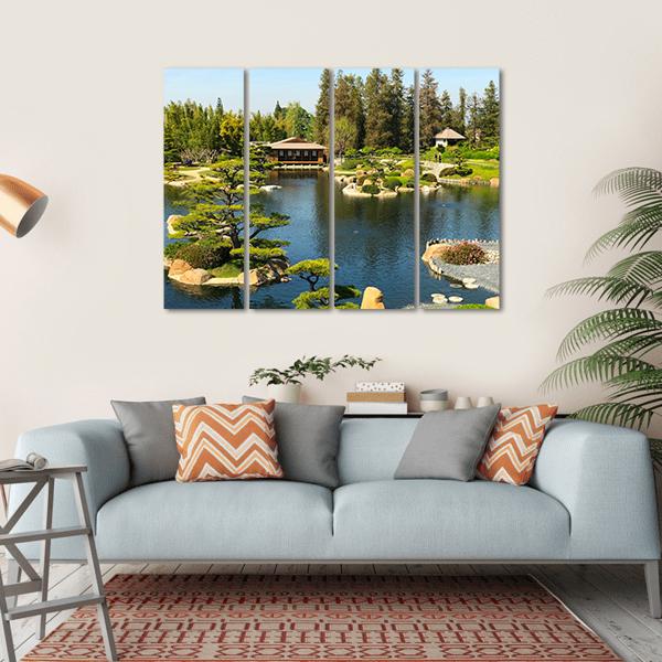 Japanese Garden Canvas Wall Art-4 Horizontal-Gallery Wrap-34" x 24"-Tiaracle