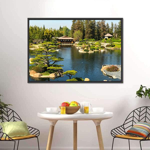 Japanese Garden Canvas Wall Art-3 Horizontal-Gallery Wrap-25" x 16"-Tiaracle