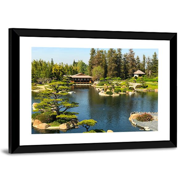 Japanese Garden Canvas Wall Art-3 Horizontal-Gallery Wrap-25" x 16"-Tiaracle