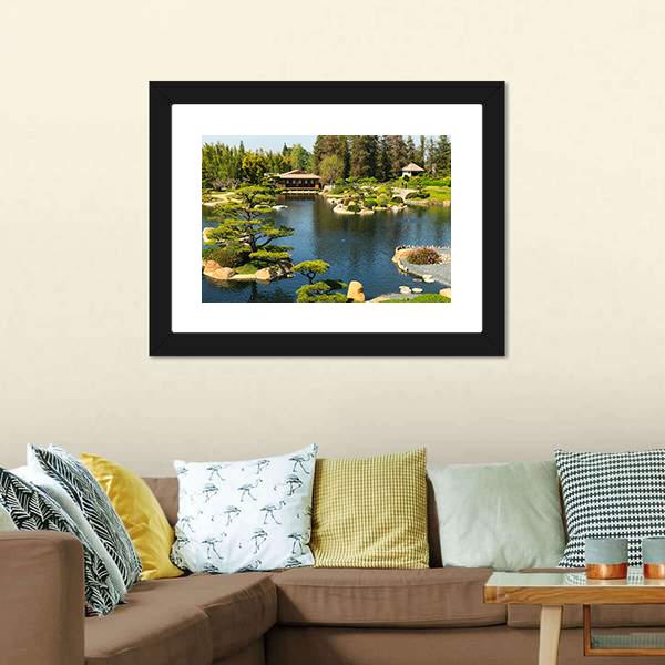 Japanese Garden Canvas Wall Art-3 Horizontal-Gallery Wrap-25" x 16"-Tiaracle
