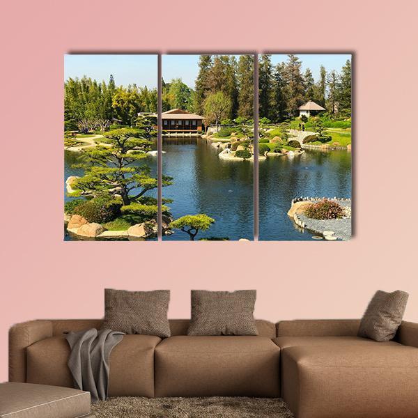 Japanese Garden Canvas Wall Art-3 Horizontal-Gallery Wrap-37" x 24"-Tiaracle