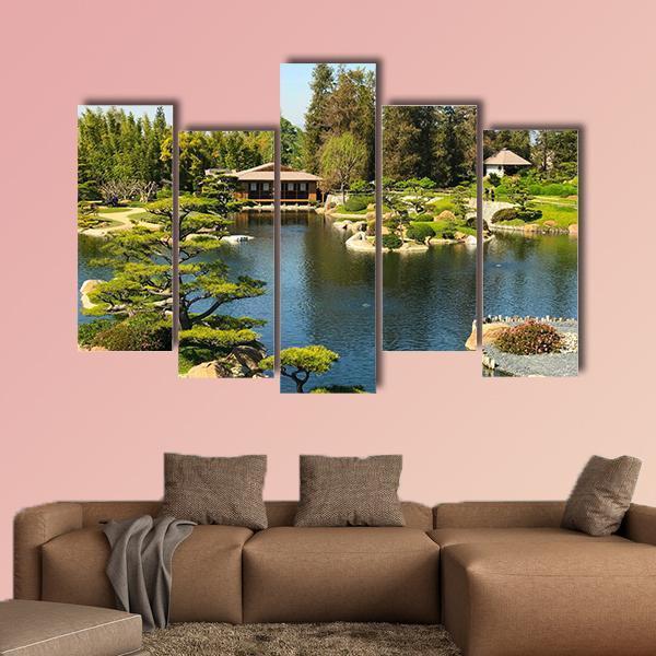 Japanese Garden Canvas Wall Art-5 Pop-Gallery Wrap-47" x 32"-Tiaracle