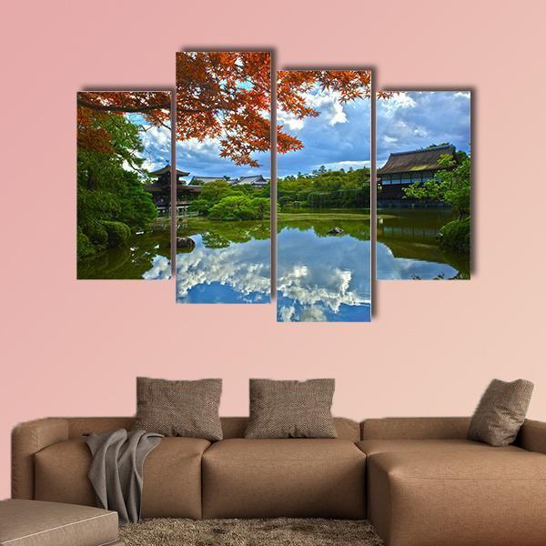 Beautiful Japanese Garden Canvas Wall Art-4 Pop-Gallery Wrap-50" x 32"-Tiaracle