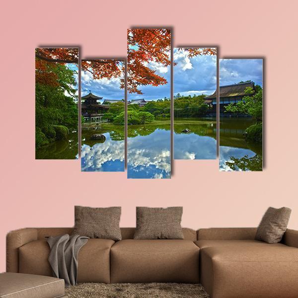 Beautiful Japanese Garden Canvas Wall Art-5 Pop-Gallery Wrap-47" x 32"-Tiaracle