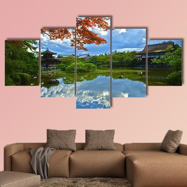 Beautiful Japanese Garden Canvas Wall Art-5 Star-Gallery Wrap-62" x 32"-Tiaracle