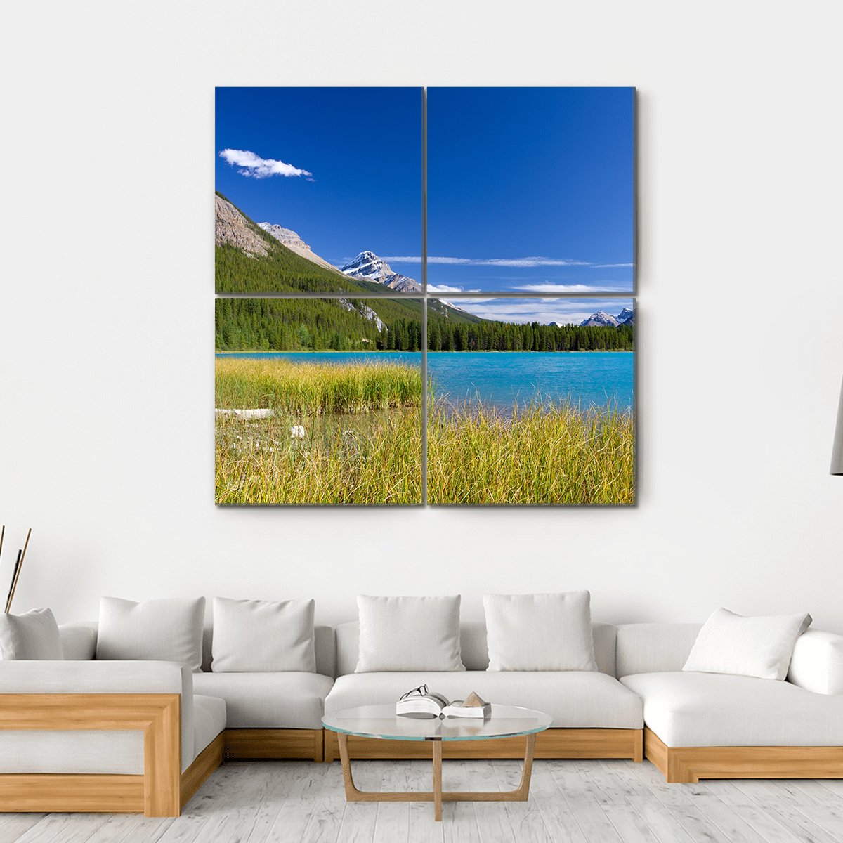 Jasper National Park Alberta Canvas Wall Art-4 Square-Gallery Wrap-17" x 17"-Tiaracle