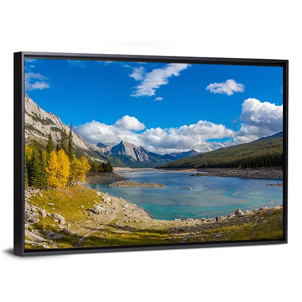 Jasper National Park Canada Panoramic Canvas Wall Art-1 Piece-36" x 12"-Tiaracle