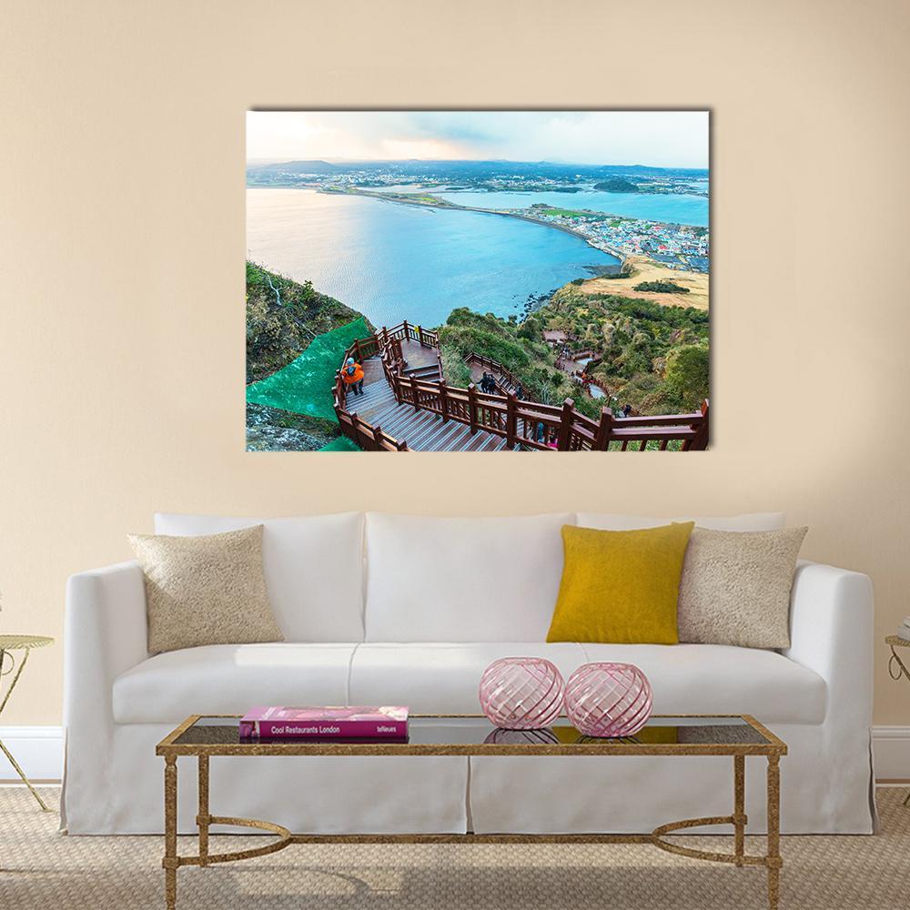 Jeju Do Beach Island South Korea Canvas Wall Art-4 Horizontal-Gallery Wrap-34" x 24"-Tiaracle
