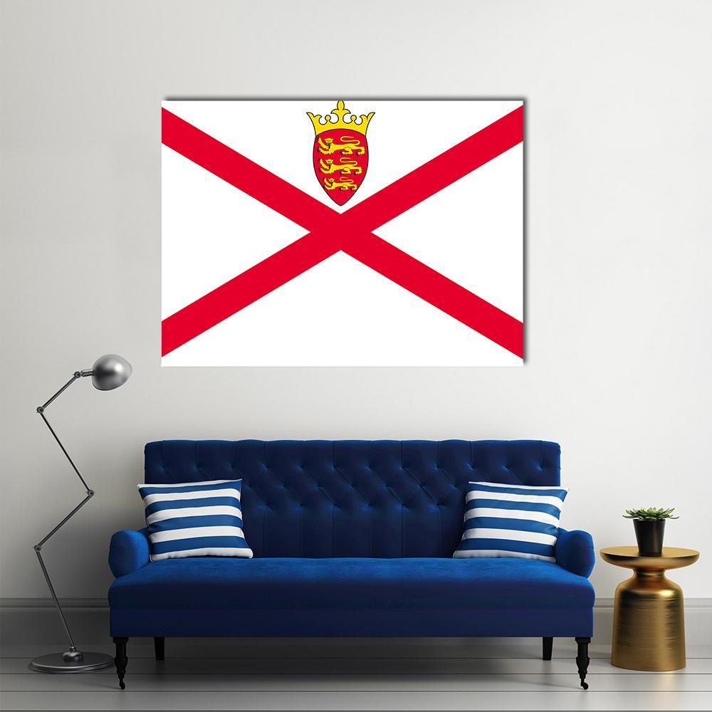 Jersey Flag Canvas Wall Art-4 Square-Gallery Wrap-17" x 17"-Tiaracle