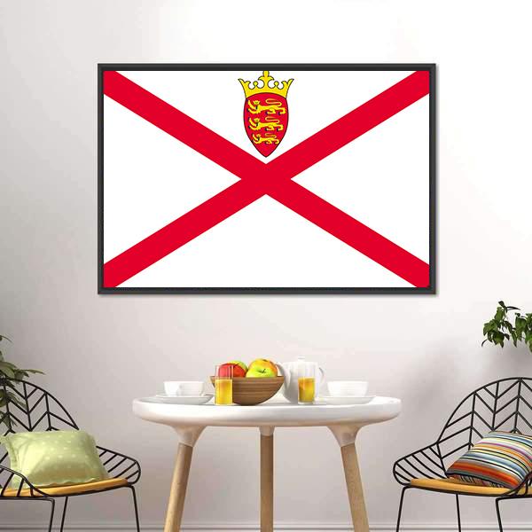 Jersey Flag Canvas Wall Art-3 Horizontal-Gallery Wrap-25" x 16"-Tiaracle