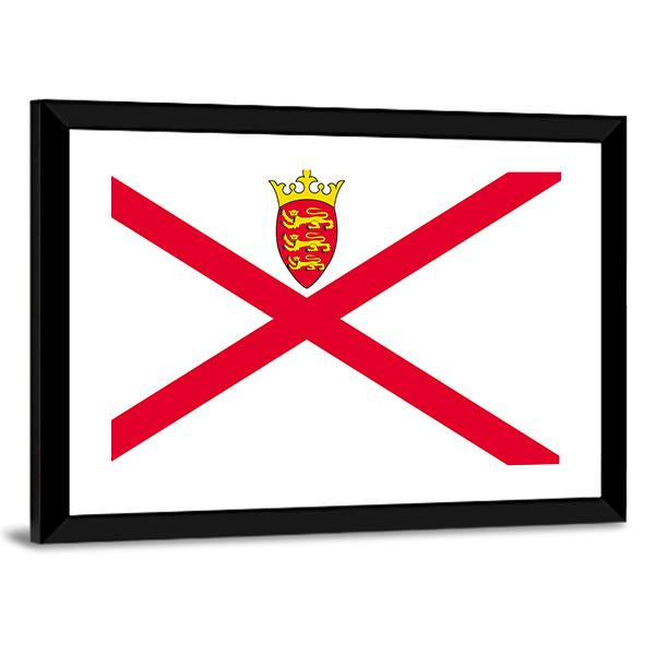 Jersey Flag Canvas Wall Art-5 Horizontal-Gallery Wrap-22" x 12"-Tiaracle