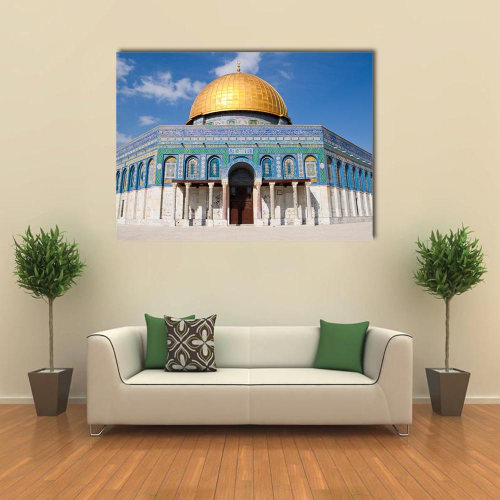 Jerusalem Day View Canvas Wall Art-1 Piece-Gallery Wrap-36" x 24"-Tiaracle