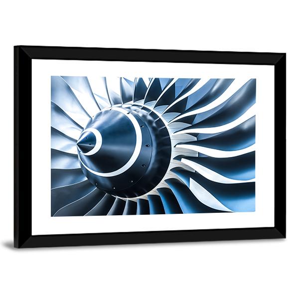 Jet Engine Blades Closeup Canvas Wall Art-5 Horizontal-Gallery Wrap-22" x 12"-Tiaracle